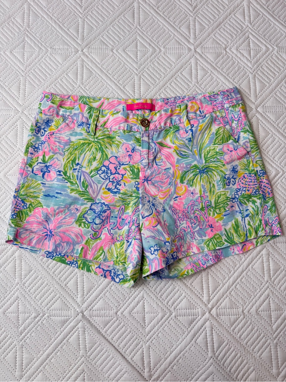 Lilly Pulitzer Callahan Shorts Lilly Loves Hawaii Print Size 8